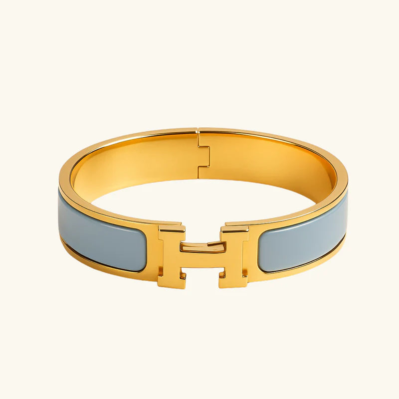 H-sluiting Luxe armband – Blauw & Goud