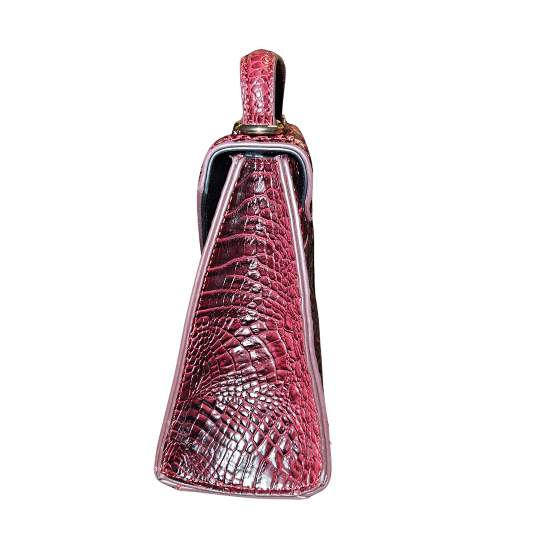 Sac à main Valentina rouge vin foncé